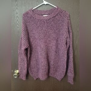 SO Women's Burgundy Crew Neck Sweater